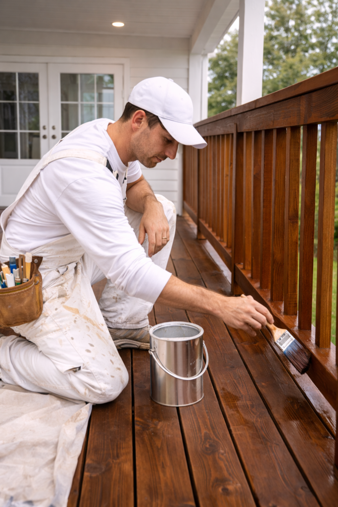 Projects fence & deck painting staining